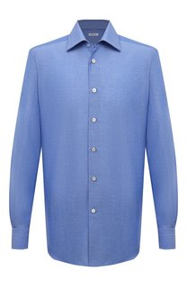 Рубашка из хлопка и льна Kiton