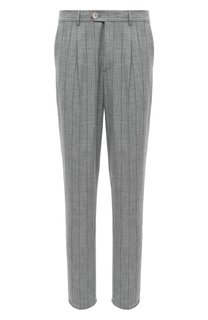 Брюки из хлопка и шерсти Brunello Cucinelli
