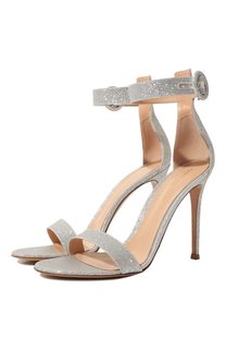 Текстильные босоножки Portofino 105 Gianvito Rossi