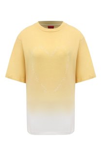 Хлопковая футболка HUGO