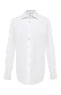 Рубашка из хлопка и льна Kiton
