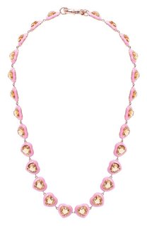 Ожерелье с сердцами из цитрина Moonka