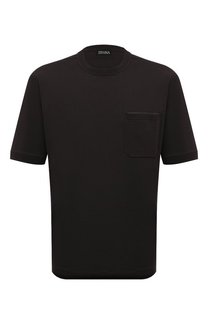 Футболка из хлопка и льна Zegna