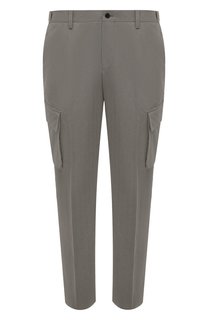 Брюки-карго из хлопка и льна Corneliani
