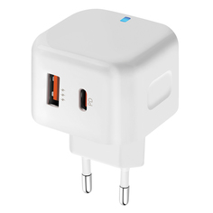Зарядное устройство Pero TC10 USB-C + USB-A + кабель USB-C White TC10CCWH ПЕРО