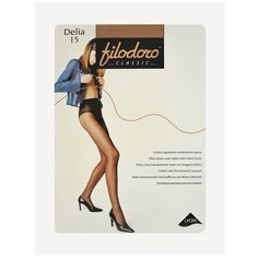Колготки Filodoro Classic Delia, 15 den, размер 4, бежевый, коричневый Filodoro®