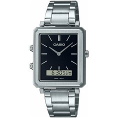 Наручные часы CASIO Collection MTP-B205D-1E, серебряный, черный