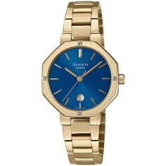 Наручные часы CASIO Sheen SHE-4543G-2A, синий, золотой