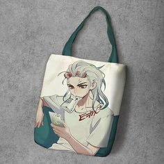 Сумка шоппер Anime Dakimakura, фактура рельефная, мультиколор