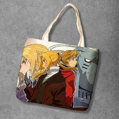 Сумка шоппер Anime Dakimakura, фактура рельефная, мультиколор
