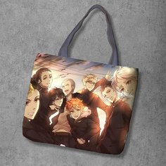 Сумка шоппер Anime Dakimakura, фактура рельефная, мультиколор