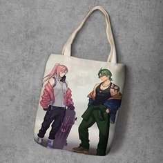 Сумка шоппер Anime Dakimakura, фактура рельефная, мультиколор