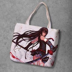 Сумка шоппер Anime Dakimakura, фактура рельефная, мультиколор