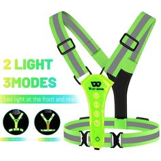 Жилет светоотражающий West Biking, зеленый