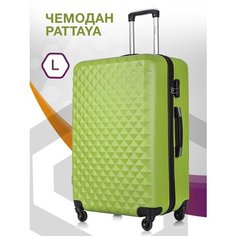 Чемодан-самокат Lcase Phatthaya Lcase-Phatthaya-M-L-gray-10-012, 115 л, размер L, зеленый