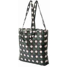 Сумка авоська ИКЕА SKYNKE IKEA 60534288, фактура гладкая, черный, зеленый