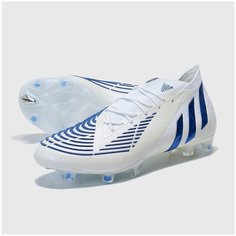 Бутсы adidas, размер 9.5 UK, белый, синий