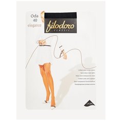 Колготки Filodoro Classic Oda Elegance, 40 den, размер 5, серый, бежевый Filodoro®