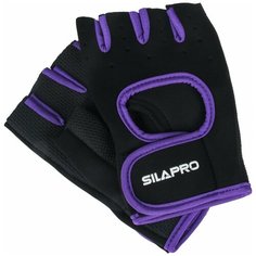 Перчатки SILAPRO, фиолетовый, черный