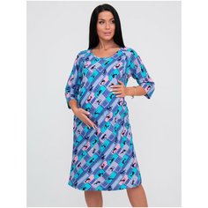 Платье Modellini, размер 48, фиолетовый, голубой