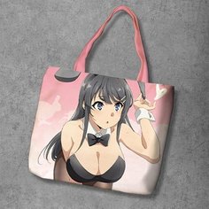 Сумка шоппер Anime Dakimakura, фактура рельефная, мультиколор