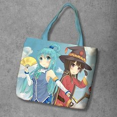 Сумка шоппер Anime Dakimakura, фактура рельефная, мультиколор