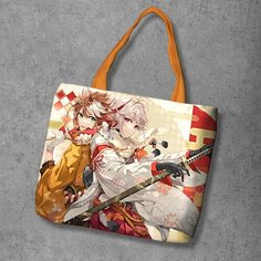 Сумка шоппер Anime Dakimakura, фактура рельефная, мультиколор