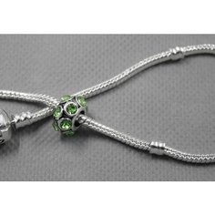 Шарм Handinsilver ( Посеребриручку ) Подвеска-шарм "Кольцо со стразами", зеленый