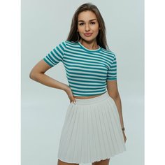 Кроп-топ LOVETEX.STORE, размер 46, голубой, белый