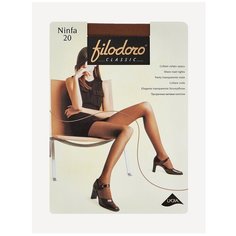 Колготки Filodoro Classic Ninfa, 20 den, размер 3, коричневый, бежевый Filodoro®