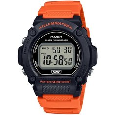 Наручные часы CASIO Collection W-219H-4A, оранжевый, серый