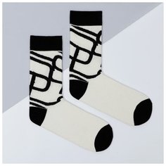 Носки SL Russian Brand, размер 39-40, черный, бежевый