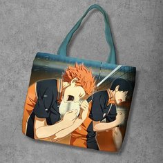Сумка шоппер Anime Dakimakura, фактура рельефная, мультиколор
