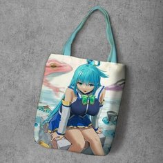 Сумка шоппер Anime Dakimakura, фактура рельефная, мультиколор