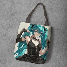 Сумка шоппер Anime Dakimakura, фактура рельефная, мультиколор
