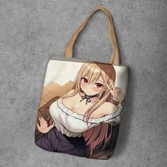 Сумка шоппер Anime Dakimakura, фактура рельефная, мультиколор