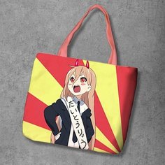 Сумка шоппер Anime Dakimakura, фактура рельефная, мультиколор