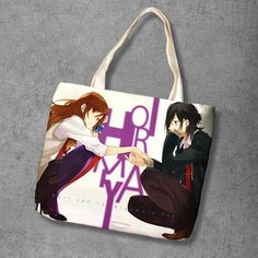 Сумка шоппер Anime Dakimakura, фактура рельефная, мультиколор
