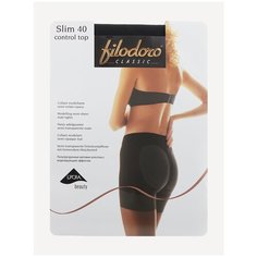 Колготки Filodoro Slim Control Top, 40 den, размер 2, бежевый, коричневый Filodoro®