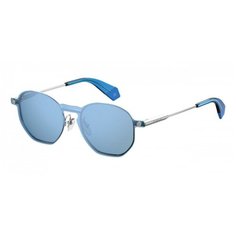 Солнцезащитные очки Polaroid, синий, серебряный