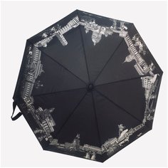 Зонт Петербургские зонтики, черный, белый