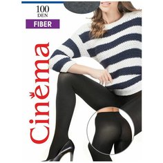 Колготки Cinema Fiber, 100 den, размер 5, серый