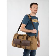 Сумка дорожная Wohlbege, 37 л, 56х31х24 см, ручная кладь, хаки