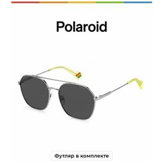 Солнцезащитные очки Polaroid Polaroid PLD 6172/S 6LB M9 PLD 6172/S 6LB M9, серый, серебряный