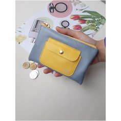 Кошелек Pattern, фактура гладкая, серый, желтый