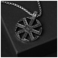 Славянский оберег, колье Queen Fair, длина 60 см, серебряный