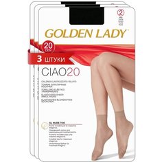 Носки Golden Lady, 20 den, 6 пар, размер 0 (one size) , черный