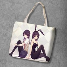 Сумка шоппер Anime Dakimakura, фактура рельефная, мультиколор