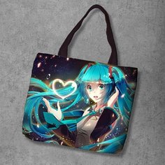 Сумка шоппер Anime Dakimakura, фактура рельефная, мультиколор