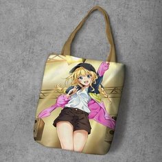 Сумка шоппер Anime Dakimakura, фактура рельефная, мультиколор